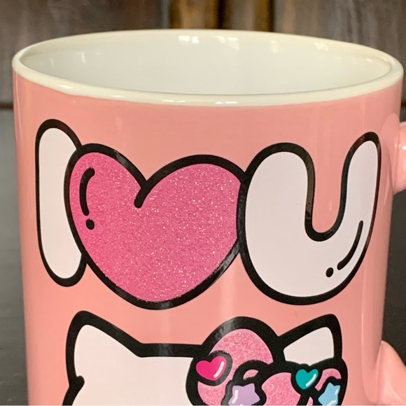 I ❤️ U Hello Kitty 20oz Pink Ceramic Mug - Picture 4 of 9